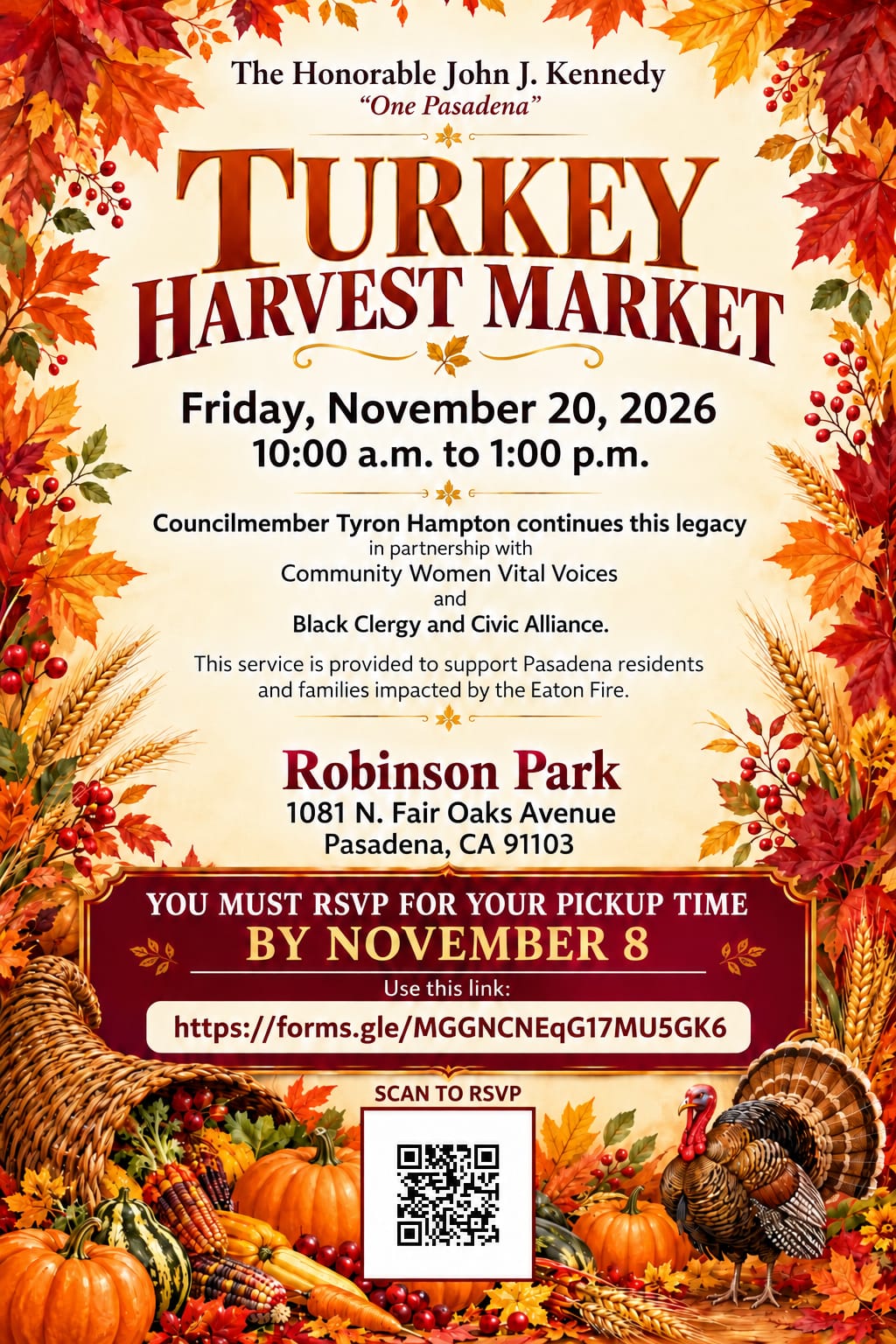 RSVP for the Turkey Harvest Market - BCCA Event Calendar